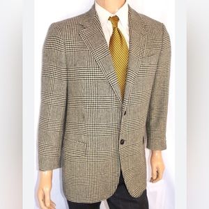 Brooks Brothers Men’s Plaid Blazer Made in Italy Size 41